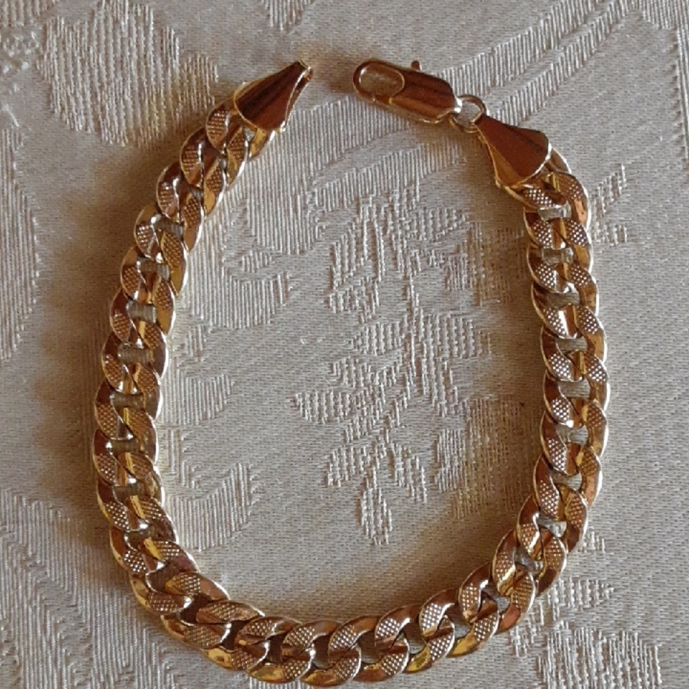 Gold Bracelet For Men 9" Long